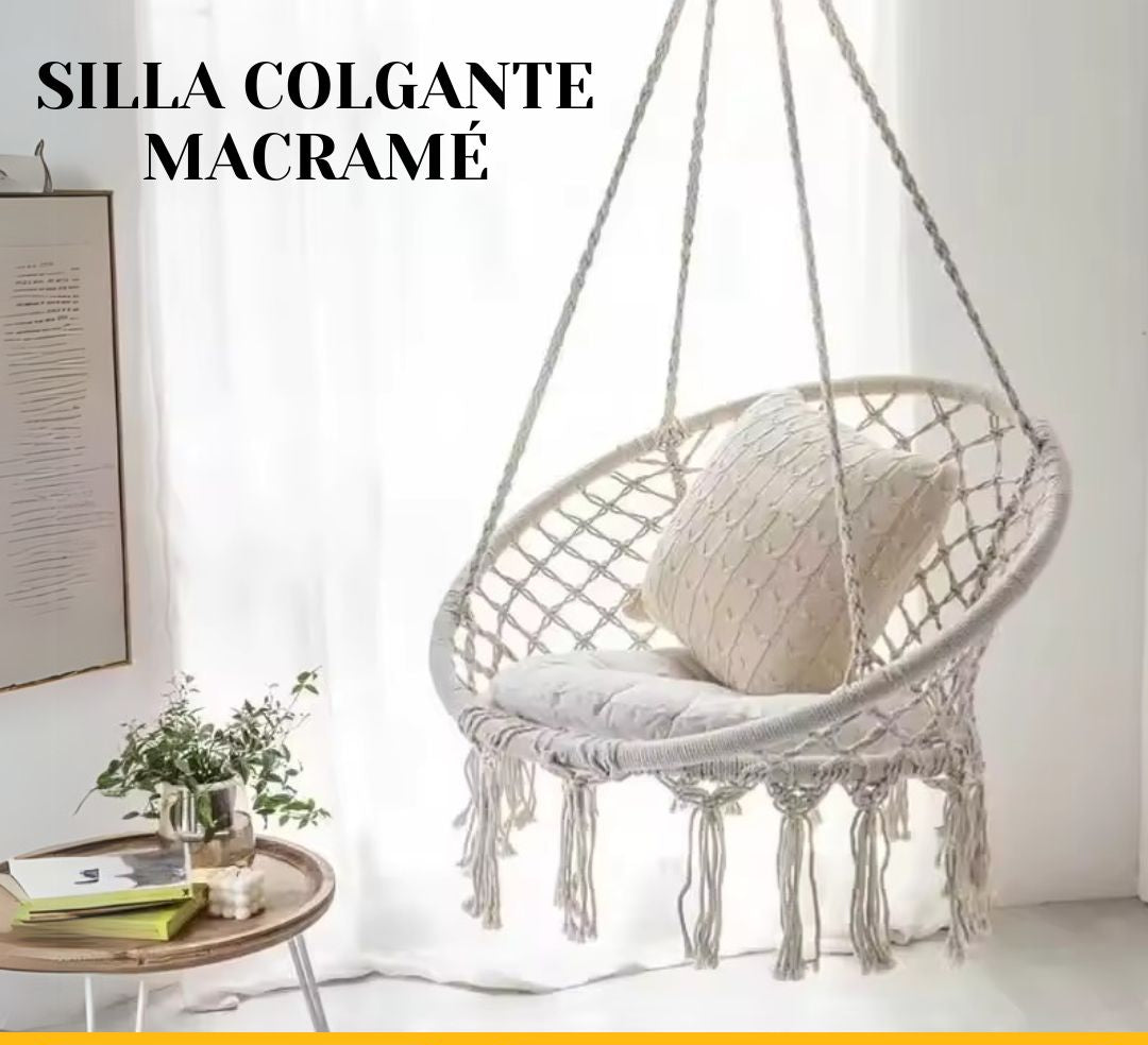 Hamaca Colgante Tipo Columpio (Con Almohada)