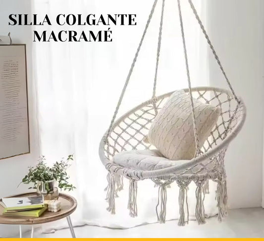 Hamaca Colgante Tipo Columpio (Con Almohada)