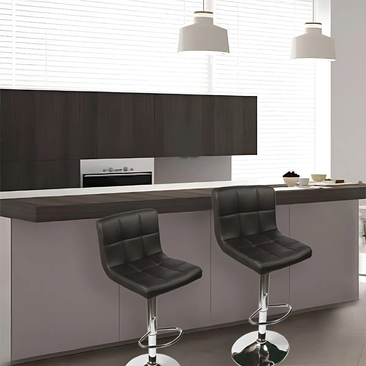 Set x2 Banquetas Altas Acolchonadas en Ecocuero (ENVÍO GRATIS)