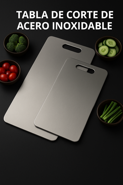 Set De 3 Tablas De Corte De Acero Inoxidable (ENVÍO GRATIS)